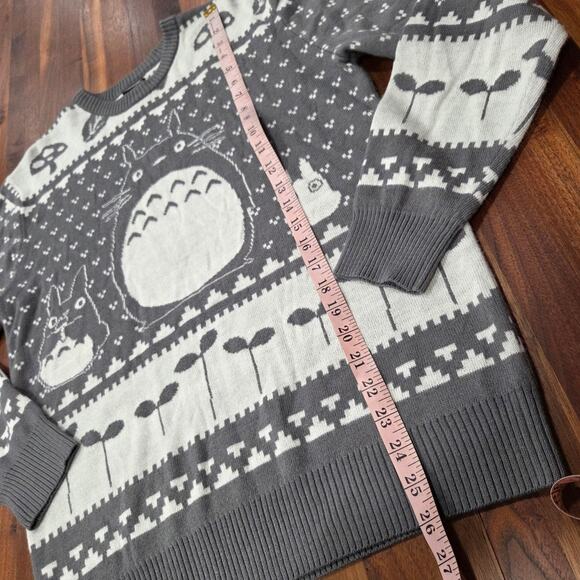 Our Universe Studio Ghibli My Neighbor Totoro Patterned Fair Isle Sweater Size M - Picture 7 of 8